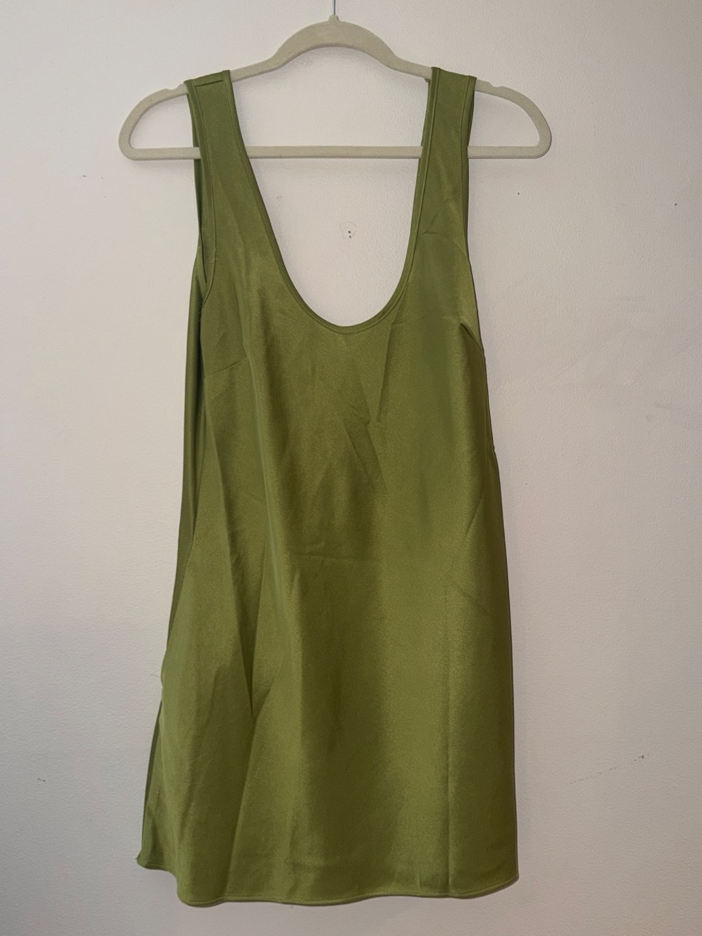 Princess Polly Olive Green Scoop Neck Mini Dress